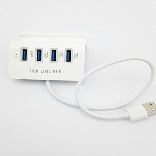 ZMD Desktop Charging Dock Stand + 4 PORT USB 2.0 HUB For Apple iPhone IPHONE 5 5S SAMSUNG LG HTC SONY (WHITE)