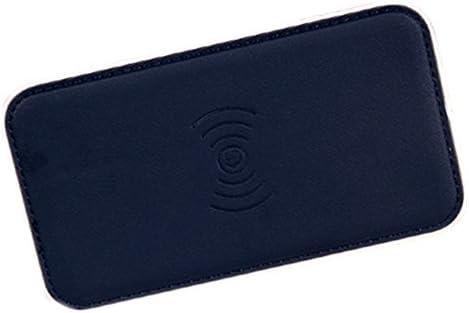 Wireless Charger, DONGO Faux Leather Design Qi Standard Wireless Charging Pad Transmitter for All Qi Compatible Smartphones (Blue)