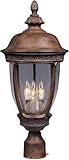 Maxim Lighting 40461CDSE Three Light Sienna Seedy Glass Post Light, Copper by Maxim Lighting [並行輸入品]