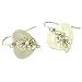Sterling Silver Earrings Mother of Pearl White CZ Diamond Heart Design Dangle By Bucasi