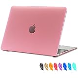 iBenzer - Soft-Touch Plastic Hard Case Cover for Apple The New Macbook 12'' inch Retina Display Laptop Computer 2015 Release [Gold, Space Gray, Silver] A1534 Pink MM12PK