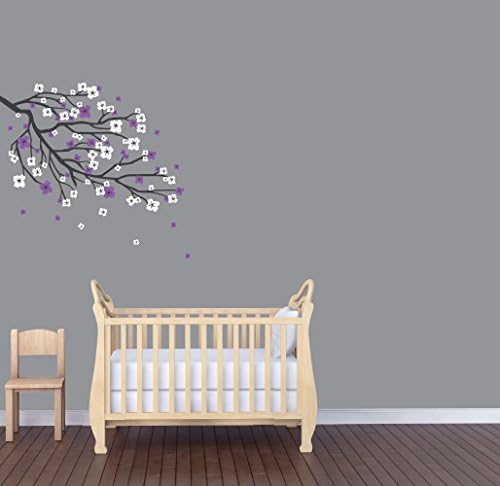 Flower Wall Decals, Nursery Branch Stickers, Flower Wall Décor