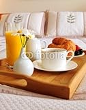Wallmonkeys Peel and Stick Wall Decals - Breakfast on a Bed in a Hotel Room - 60