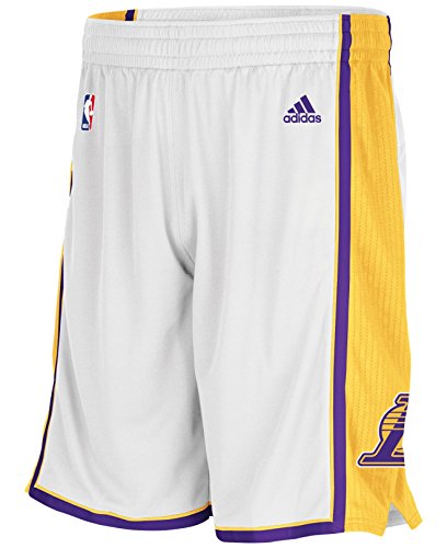Los Angeles Lakers NBA adidas Youth Mesh Swingman Home Alternate White/Gold Shorts