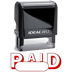 PAID Office Stock Self-Inking Rubber Stamp