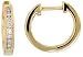 14k Gold / Diamond Huggie Earrings 5/8 (16 mm)
