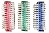 Swissco Double Sided Nail Brush in 24 Pieces Display Assorted Colors (3 Pieces)