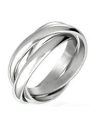 Triple Russian Interlocked Stainless Steel Men Unisex Wedding Ring Rings Size... by iJewelry2