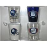 NEW YORK GIANTS 4 Piece Collector SHOT GLASS SET