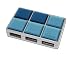 I-Rocks - Hub 4 ports USB 2.0 - Cube crystal avec alimentation - Bleu