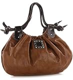Large ''Sasha'' Hobo by Vitalio - Toffee Brown, Black, Red Wine or Off-White