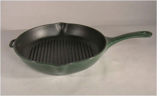 French Home Green Round Grill Pan
