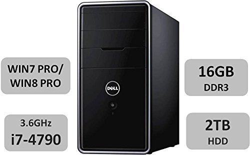 2015 Newest Edition Dell Inspiron Desktop with Flagship Specs (Windows 7 Professional, Intel Quad Core i7-4790 up to 4.0GHz 8MB Cache, 16GB DDR3 RAM, 2TB HDD, DVD Drive, Bluetooth)
