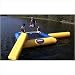 Rave Sports 02248 Aqua Deck Water Trampoline 11' with Slide and Log Color: Sand and Forest Green