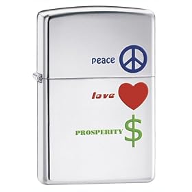 Zippo High Polish Chrome Pocket Lighter with Saying