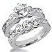 14K White Gold Round Cut Diamond Semi-mount Matching Set (2.15ct.tw, HI Color, SI2-3 Clarity)