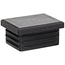 Kapsto 270 R 4030 1.5 - 2 Polyethylene Rectangular Plug, Black, 40x30 mm (Pack of 100)