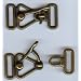 Antique Brass Finish Over Latch Cloak or Coat Clasp.