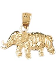 Dazzlers Solid 14k Gold Elephant Charm Pendant Available in three colors from jewelsberry (weights: 1.6 grams only)