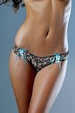 Rosapois Chocolate and Turquoise Silk Brazilian Brief