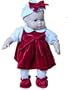 Christmas Time Outfit - Designed to Fit 15" American Girl Bitty Baby Dolls