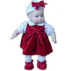Christmas Time Outfit - Designed to Fit 15 Bitty Baby Dolls by The Queen's Treasures