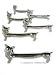 Kitchen & Housewares : 6 Cat Silver Knife Rests