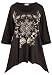 Avenue Plus Size Dream Catcher Studded Side Tail Tunic (BLACK,30/32)