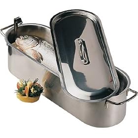 Fish Kettle Stainless Steel - 24" - Ideal for the home or professional kitchen.