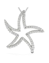 Bling Jewelry Open Starfish Sterling Silver Pendant Necklace 16in