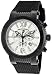 Men's Legato Cirque Chronograph Silver Textured Dial Black Silicone