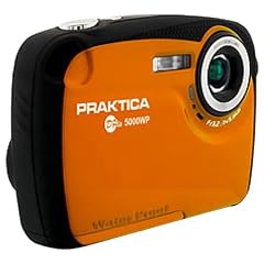 Praktica Dpix 5000WP Digitalkamera (6,4 cm (2,5 Zoll) Display, 5 Megapixel, Brennweite 5,14mm, 1-fach opt. Zoom) schwarz / orange