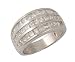14 K White gold diamond ring with 36 princess cut diamonds