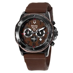 Bulova Men's 98B128 Marine Star Brown Dial Strap Watch