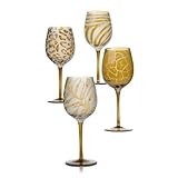 Slant Wildlife 16-Ounce Wine Glasses, Set of 4