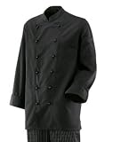 Chef Kochjacke Langarm Schwarz inkl. 12 schwarzen Knoepfen Gr. 56