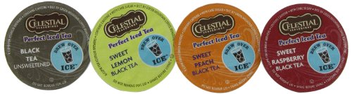 Celestial Seasonings Perfect Iced Tea Variety Pack, 22-Count K-Cups for Keurig Brewers