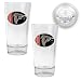 Atlanta Falcons NFL 2pc Pint Ale Glass Set with Football Bottom - Oval Logo