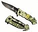 Don't Tread On Me GREEN DIGITAL CAMO US MARINES Black Blade POCKET KNIFE + Seat Belt Cutter + Glass Breaker