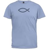Jesus Fish Light Blue T-Shirt