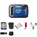 Fujifilm FinePix XP50 XP51 Digital Camera - Blue + 8GB SDHC Memory Card + Carrying Case + Extra KLIC-7004 Battery + Durable Float Strap for Digital Cameras + Mini Tripod Kit + USB SDHC Reader + Memory Wallet