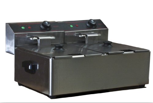 New 5000 Watt Commercial Double Electric Deep Fryer Restaurant