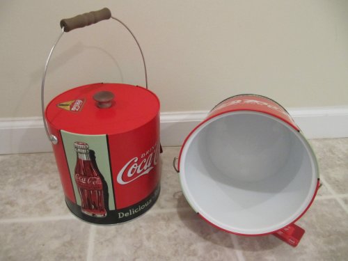 Coca Cola Coke Insulated Metal Ice Bucket