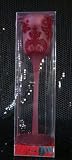Tall Glass Flocked Candle Holder Burgundy