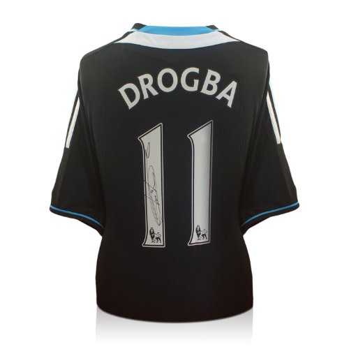 Didier Drogba Signed Chelsea 2011-12 Premiership Away Jersey | Autographed Soccer Shirt