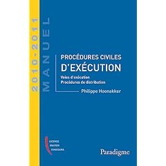 Proc�dures civiles d'ex�cution 2010-2011