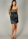 Strapless Snake Print Tie-Back Formal for Bridesmaid Formal Prom