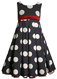 Bonnie Jean  Girls 7-16 Ivory Dots Woven Dress