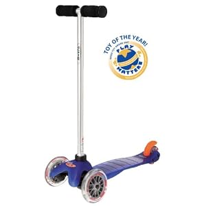 Mini Kick Scooter - BLUE, for kids age 3-5, winner of the Oppenheim Toy Portfolio Gold and Platinum Award Seals 2009 - ALSO available in Aqua, Orange and Pink