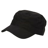 Flat Top Army Cap-Black W32S38E